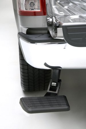 Chevrolet Silverado 2500 BedStep - Rear - AMP Research - Retractable Rear Bumper Access Step - Black - `07-`10